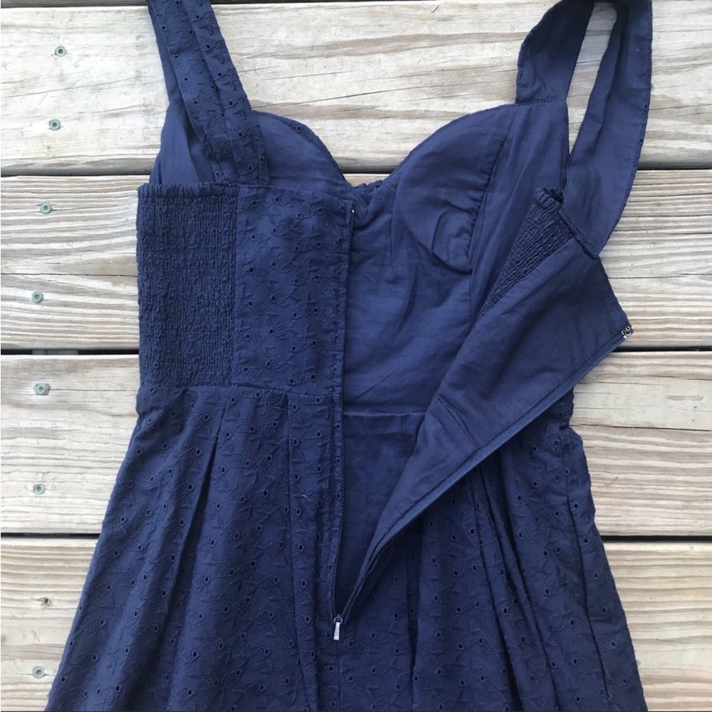 Lily Pulitzer Navy Blue Fish Eyelet Dress - Picture 6 of 10
